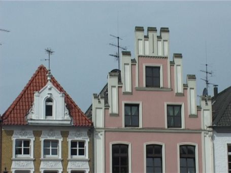 Kalkar : Häuserzeile am Marktplatz